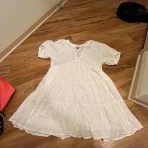 White Shirt Dress Frilly Universal Threads Goods Co. Medium Worn Once